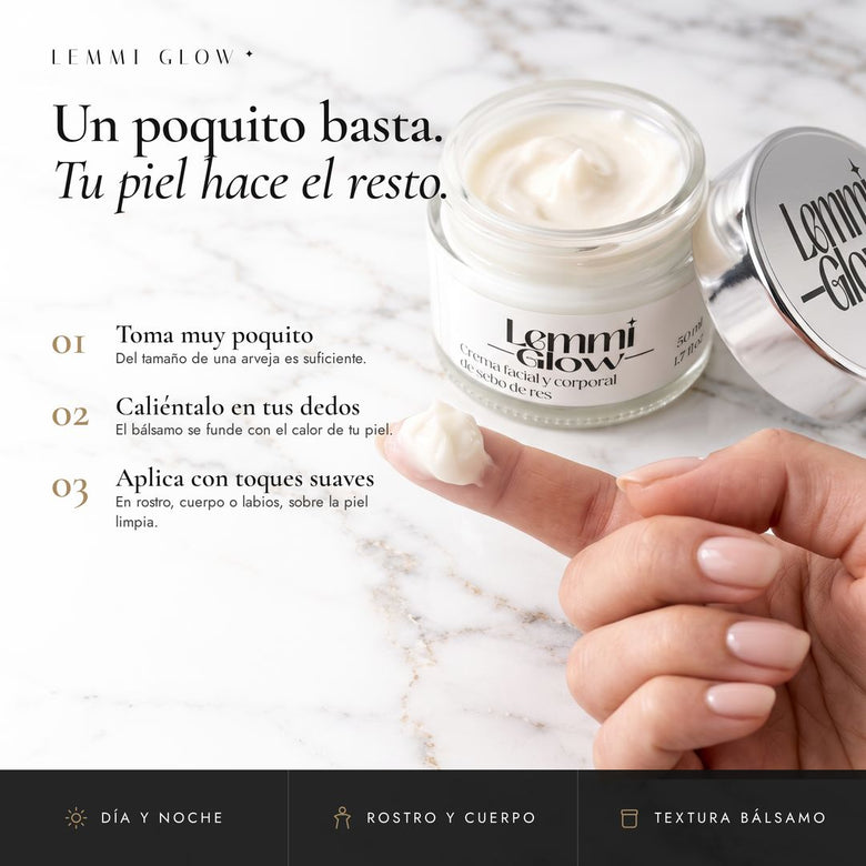 Cómo usar Lemmi Glow: un poquito basta